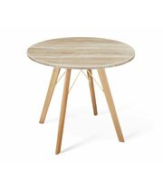 Стол Sheffilton SHT-TU9/80 МДФ артикул SHT-T71 прозрачный лак/дуб сонома светлый