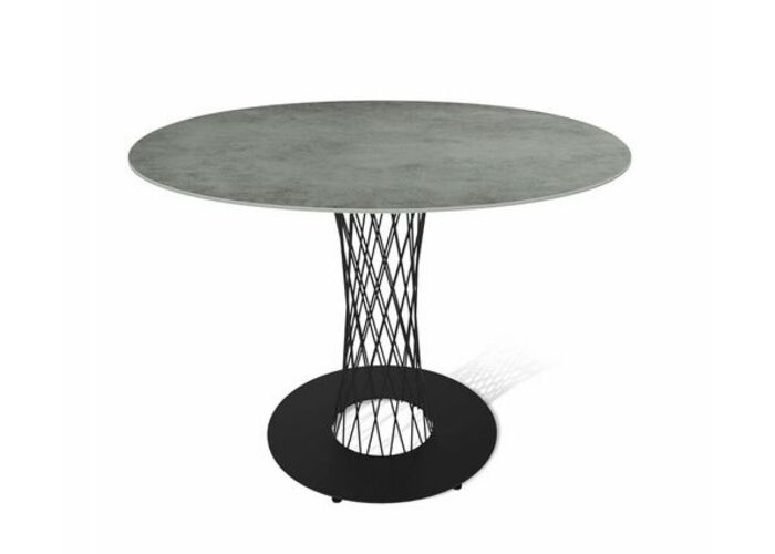 Стол Sheffilton SHT-TU3-1/TT21-6 100/75 керамика  чёрный муар/гранитно-серый