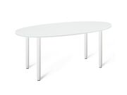 Стол SHT-TU65/TT 120/80 МДФ овальный белый..