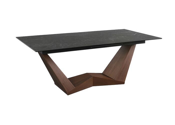 Стол обеденный SIGNAL BONUCCI Ceramic Nero Greco черный/черный мат 200-250/98