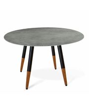 Стол Sheffilton SHT-TU14/TT21-6 100/75 керамика чёрный/тёмный орех/гранитно-серый