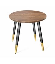 Стол Sheffilton SHT-TU14/TT 70 МДФ артикул SHT-T159 черный муар/золото/орех светлый