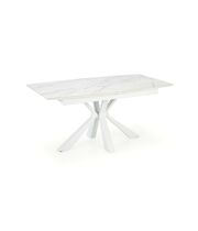 Стол обеденный HALMAR VIVALDI белый мрамор/белый, 160-200/89/78
