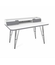 Стол Sheffilton SHT-TU10/TT31 120/65 ЛДСП артикул SHT-T213 черный/белый шагрень/серый