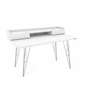 Стол Sheffilton SHT-TU10/TT31 120/65 ЛДСП артикул SHT-T213 хром лак/белый шагрень