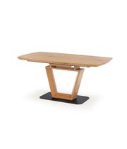 Стол обеденный HALMAR BLACKY золотой дуб/золотой дуб, 160-220/90/76