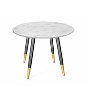 Стол Sheffilton SHT-TU14/90 МДФ артикул SHT-T162 черный муар/золото/мрамор премиум светл.