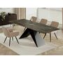 Стол обеденный SIGNAL WESTIN Ceramic Noir Desire черный/черный мат, 160-240/90