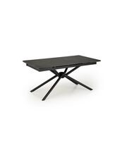 Стол обеденный HALMAR VITORINO черный мрамор/черный, 160-220/90/75