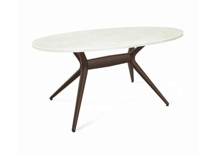 Стол Sheffilton SHT-TU30-2/TT 120/80 артикул SHT-СП07 коричневый/бетон крем
