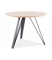 Стол обеденный SIGNAL TETIS дуб/черный, d100