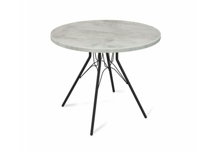 Стол Sheffilton SHT-TU34-P/80 МДФ артикул SHT-T143 черный муар/бетон светлый