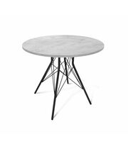 Стол Sheffilton SHT-TU2-1/90 ЛДСП артикул SHT-T182 черный муар/бетон Чикаго светло-серый