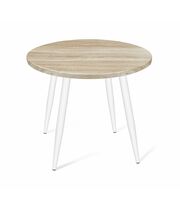 Стол Sheffilton SHT-TU14/80 МДФ артикул SHT-T49 белый муар/дуб сонома светлый