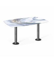 Стол Sheffilton SHT-TU13/TT32 118/77 стекло/МДФ млечный путь/черный муар