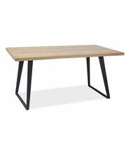 Стол обеденный SIGNAL FALCON дуб натуральный/черный, 150/90/77