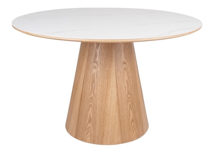 Стол обеденный SIGNAL ANGEL Ceramic белый/дуб 120