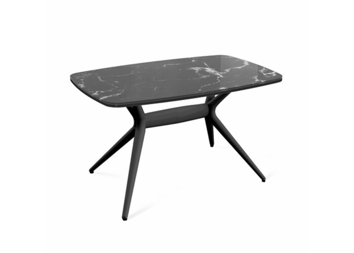 Стол Sheffilton SHT-TU30-2/TT32 118/77 стекло/ЛДСП черный /черный мрамор