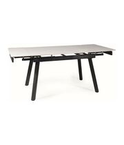 Стол обеденный SIGNAL JOHN белый/черный 120-180/85