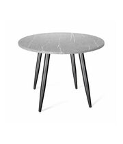 Стол Sheffilton SHT-TU14/TT 90 МДФ артикул SHT-T162 черный муар/серый мрамор