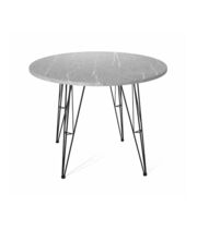 Стол Sheffilton SHT-TU10/TT 90 МДФ артикул SHT-T228 черный муар/серый мрамор