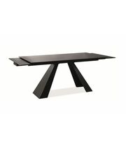 Стол обеденный SIGNAL SALVADORE черный мат/черный мат, 120-180/80/76