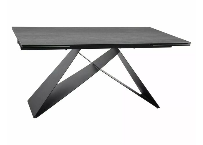 Стол обеденный SIGNAL WESTIN Ceramic Pietra Di Savoia серый/черный мат, 160-240