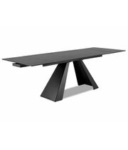 Стол обеденный SIGNAL SALVADORE Ceramic серый мрамор/черный мат, 160-240/90/76