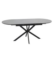 Стол обеденный SIGNAL GASTON Ceramic серый/черный 140-180/100