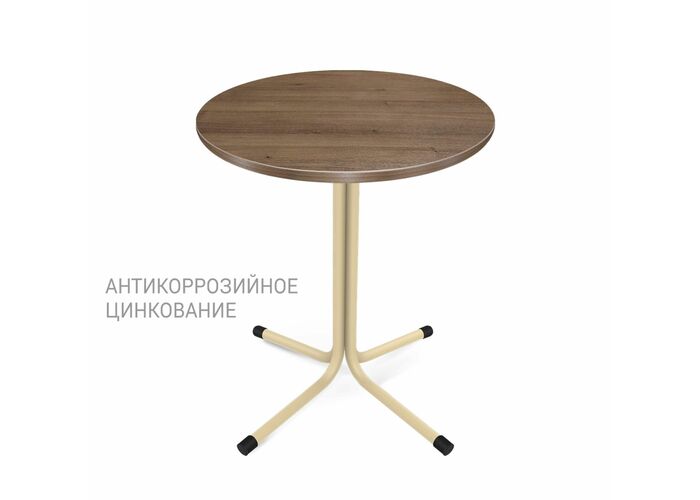 Стол Sheffilton SHT-TU7-1/70 МДФ ваниль(цинк)/черный/орех светлый
