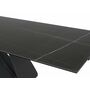 Стол обеденный SIGNAL DIUNA Ceramic Sahara Noir черный мрамор/черный мат, 160-240/90/76