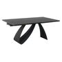 Стол обеденный SIGNAL DIUNA Ceramic Sahara Noir черный мрамор/черный мат, 160-240/90/76
