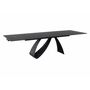 Стол обеденный SIGNAL DIUNA Ceramic Sahara Noir черный мрамор/черный мат, 160-240/90/76