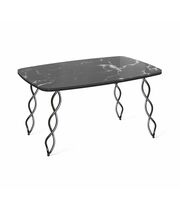 Стол Sheffilton SHT-TU17/TT32 118/77 стекло/ЛДСП черный муар /черный мрамор