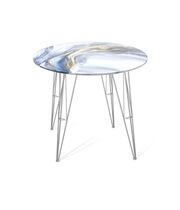 Стол Sheffilton SHT-TU10/TT32 80 СТЕКЛО/МДФ хром лак/млечный путь