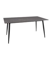 Стол обеденный SIGNAL RION серый лак/черный, 160/90/76