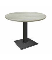 Стол Sheffilton SHT-TU5-BS1/90 МДФ артикул SHT-T155 черный муар/дуб верона белый