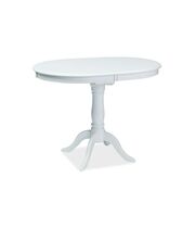 Стол обеденный SIGNAL DELLO белый/белый, 100-129/70/75