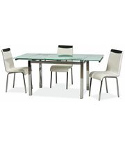 Стол обеденный SIGNAL GD017 белый/хром