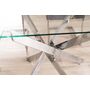 Стол обеденный SIGNAL AGIS II прозрачный/хром 140/80