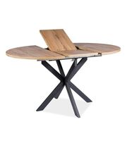 Стол обеденный SIGNAL GASTON дуб артизан/черный, 100-135/100