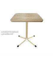 Стол Sheffilton SHT-TU7-1/60/60 ЛДСП ваниль(цинк)/черный/дуб сонома