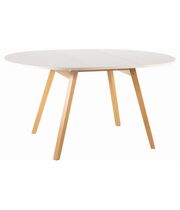 Стол обеденный SIGNAL OPERA белый мат/бук, 102-142/102/73