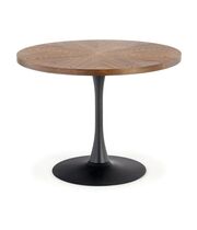 Стол обеденный HALMAR CARMELO орех/черный, 100/75