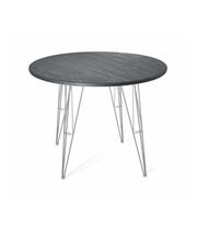 Стол Sheffilton SHT-TU10/TT 90 МДФ хром лак / каменный уголь