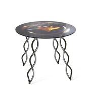 Стол Sheffilton SHT-TU17/TT32 80 СТЕКЛО/МДФ черный муар/лунная ночь