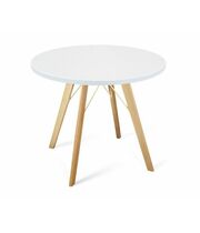 Стол Sheffilton SHT-TU9/80 МДФ артикул SHT-T71 прозрачный лак/белый шагрень