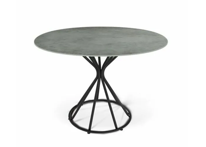Стол Sheffilton SHT-TU4-1/TT21-6 100/75 керамика  чёрный муар/гранитно-серый