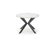 Стол обеденный HALMAR PERONI белый мрамор/чер..
