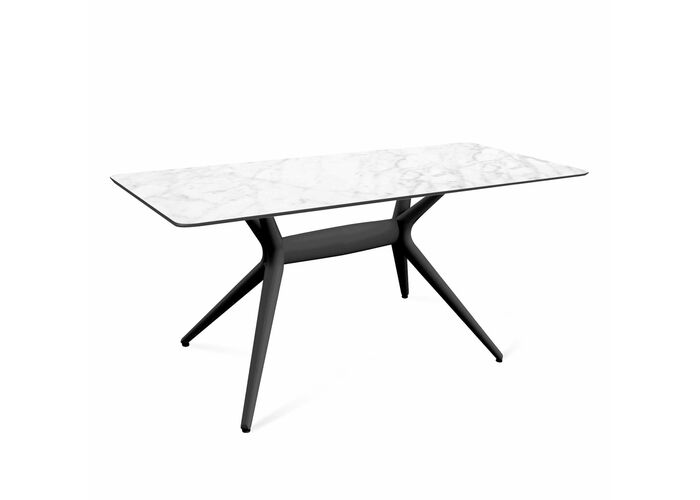 Стол Sheffilton SHT-TU30-2/ТT27-1 120/76 пластик черный/белая аврора